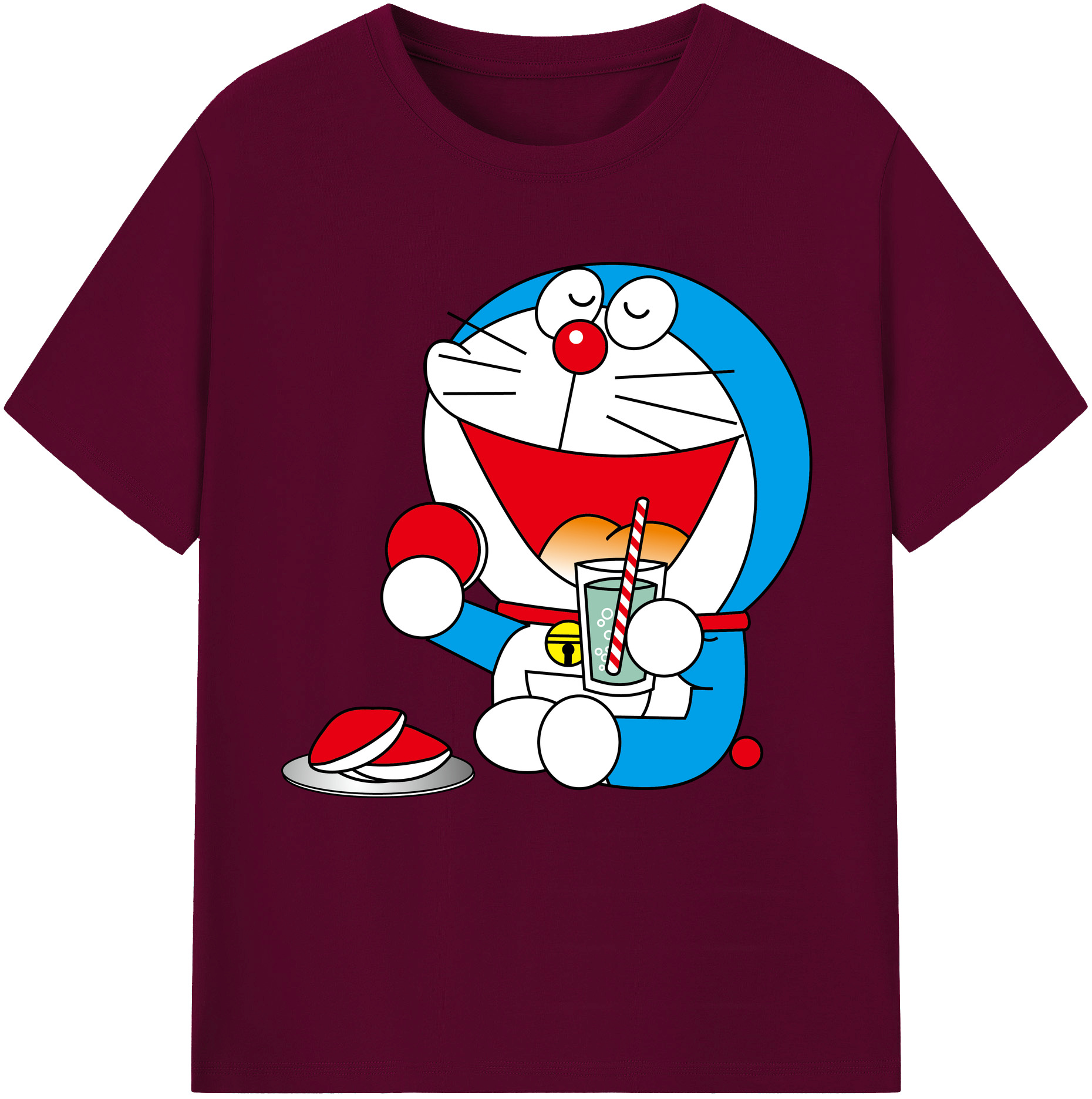 （画像用） ドラえもん Doraemon レディースカジュアルプリントTシャツ（綿100％）